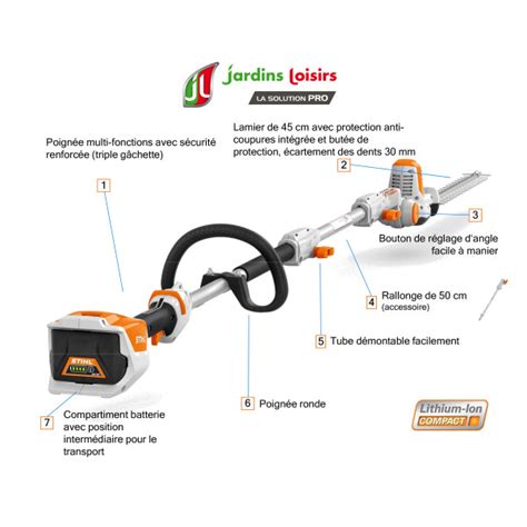 Taille haies perche à batterie STIHL HLA56 batterie chargeur