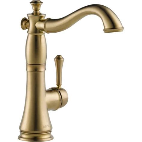 Delta Cassidy Gold Single Handle Bar Faucet In Champagne Bronze 1997lf Cz The Home Depot