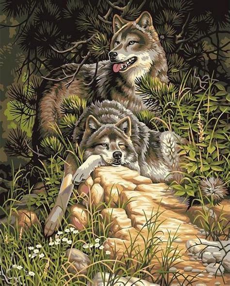 Red Wolf Painting at PaintingValley.com | Explore collection of Red ...