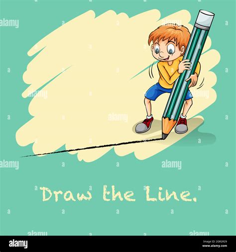 Draw The Line Stock Vector Image And Art Alamy