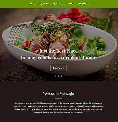 Bootstrap Restaurant Template