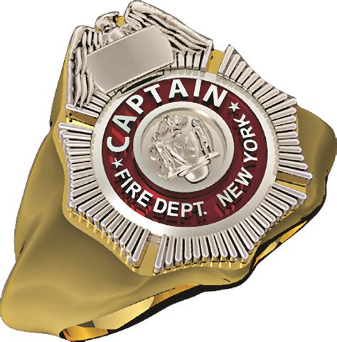 Mens FDNY Captain Badge Ring (SKU: 2027) - Fire Jewelry