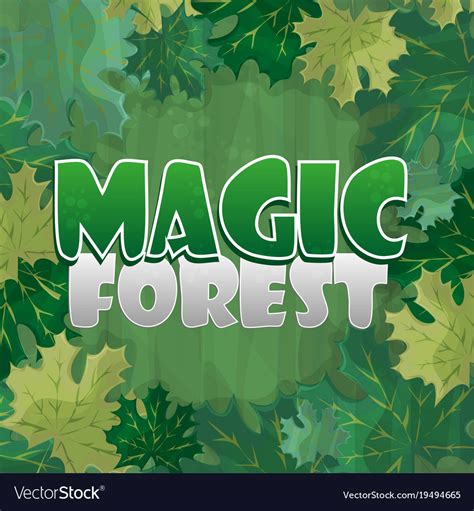 Frame For Text Decoration Enchanted Forest Vector Image