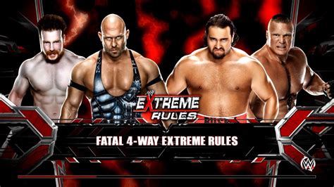 WWE 2K15 PC Ryback VS Rusev VS Sheamus VS Brock Lesnar Fatal 4 Way