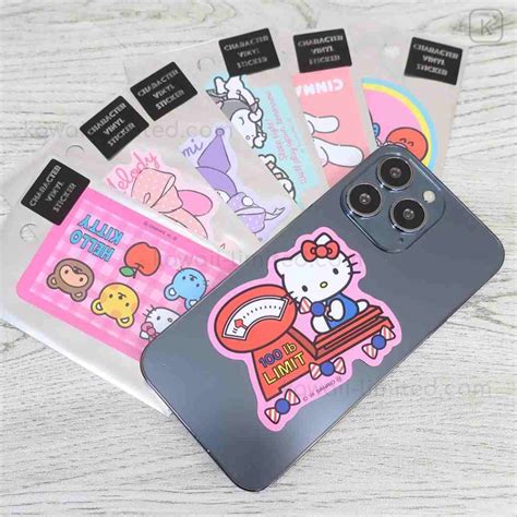 Japan Sanrio Vinyl Sticker Kuromi Big Ribbon Kawaii Limited