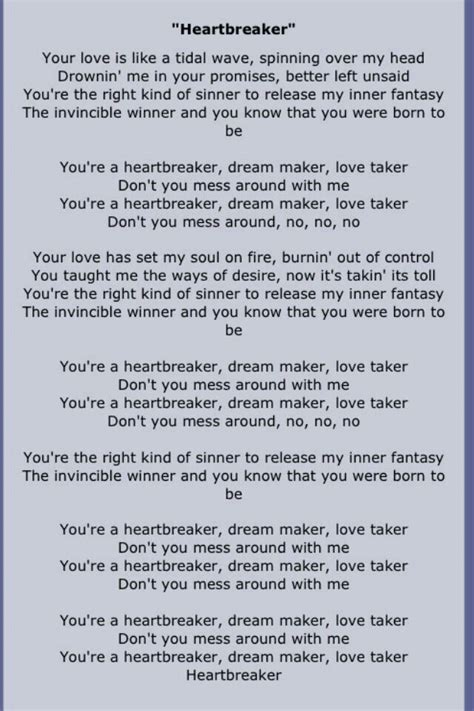 Pat Benatar Heartbreaker Inspirational Music Quotes Great Song