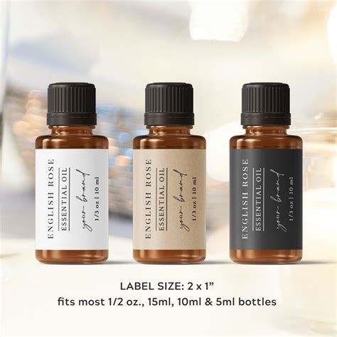 15ml Essential Oil Label Template 5ml 10ml 15ml Essential Etsy