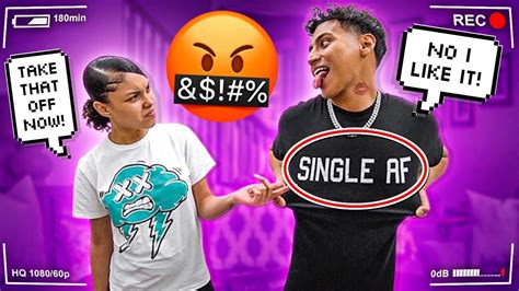 Wearing A “single Af” T Shirt To See How My Girlfriend Reacts 💔