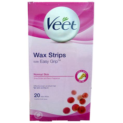 Veet Hair Removal Wax Strips Normal Skin 20 Strips Sentoheal