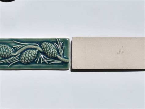 Green Tile Edging Pine Cones Powderhounds Tiles