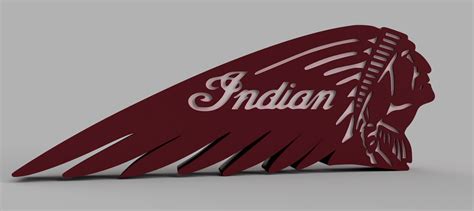 Indian Motorcycle Logo Lightbox by Nagy Ervin | Download free STL model ...