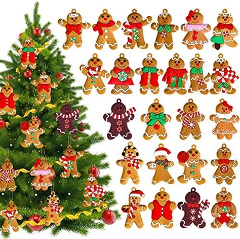 Amazon Winlyn Set Of Christmas Gingerbread Ornaments Bulk Clay