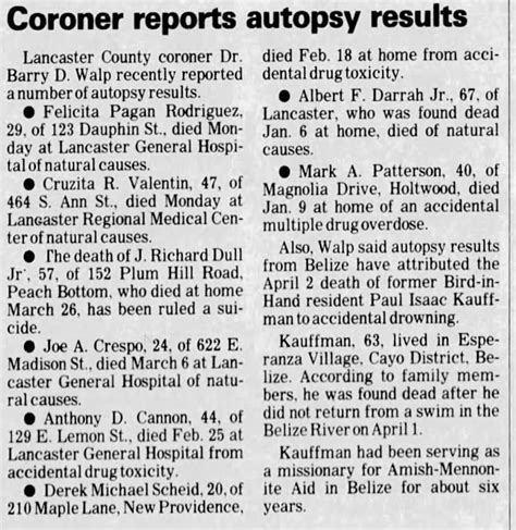 Autopsy report - Newspapers.com™