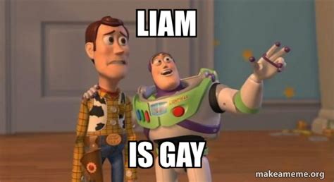 Liam Is Gay Buzz And Woody Toy Story Meme Meme Generator