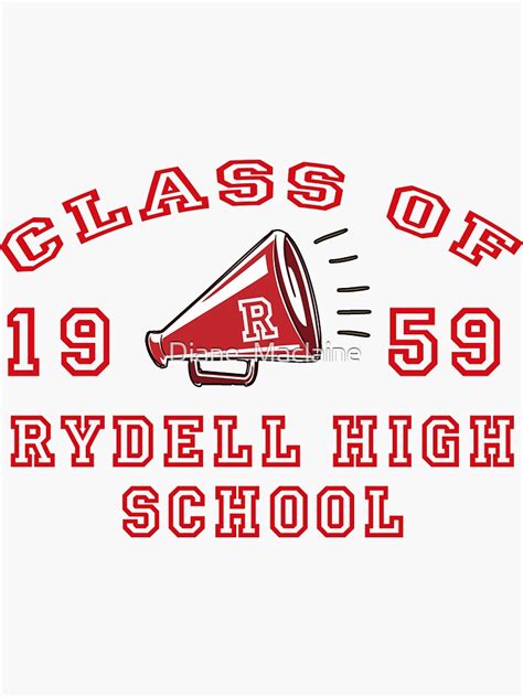 Class Of 1959 Rydell High School Grease Sticker For Sale By Diane