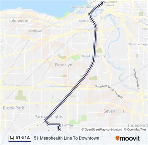 5151a Route Schedules Stops And Maps 51 Metrohealth Line To Downtown