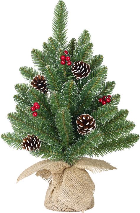 Black Box Trees Kerstboom Burlap Creston D20 H45cm Groen AVRI Bloem