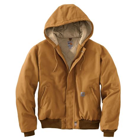 Carhartt Fr Duck Quilt Lined Active Jac In Carhartt Brown 101621 211