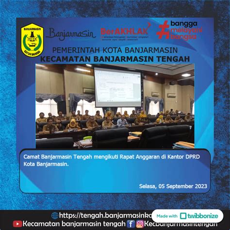 Camat Banjarmasin Tengah Mengikuti Rapat Anggaran Di Kantor DPRD Kota