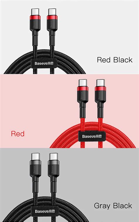 Baseus Cafule PD2 0 100W Flash Charging Type C To Type C Cable 20V 5A