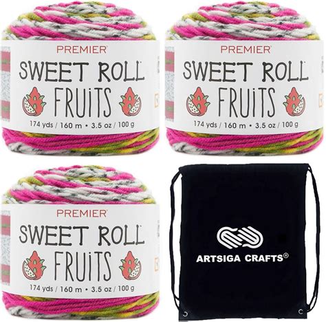 Premier Knitting Yarn Sweet Roll Fruits Yarn Dragon Fruit