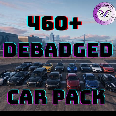 Fivem Mega Car Pack: 500 Vehicle Pack Debadged Unbranded High Quality ...