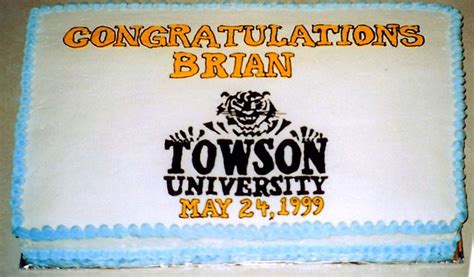 Congratulatory Graduation Cake For Towson University