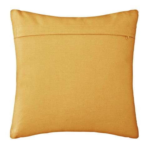 Coussin carré 38 cm Otto Jaune ocre Déco textile Eminza