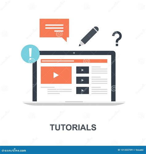 Tutorials icon concept stock vector. Illustration of learn - 131333709