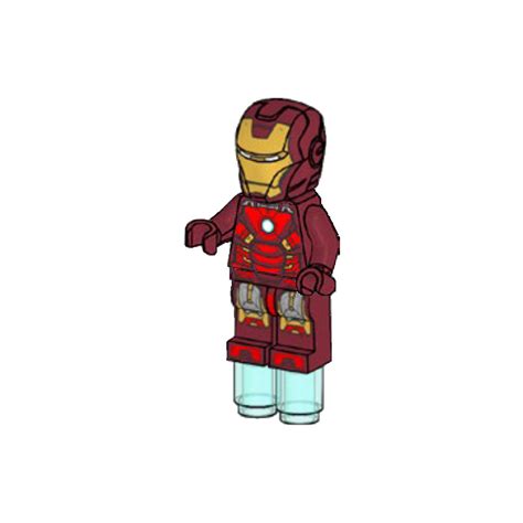 LEGO Iron Man with Mark 7 Armour with Large Helmet Visor and Foot ...