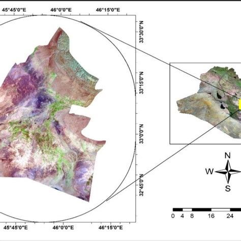 Study Area Location Landsat 8 Image Download Scientific Diagram