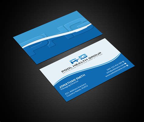 Elegant Playful Business Card Design For Pool Health Group Inc By