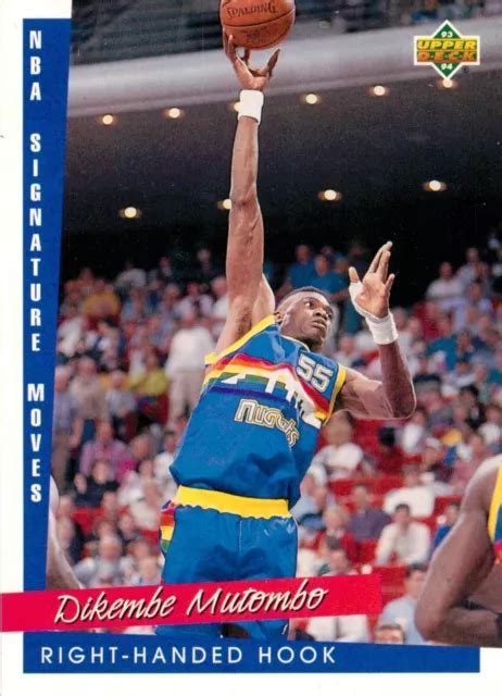 Denver Nuggets Nba Card Dikembe Mutombo Upper Deck Signature Moves