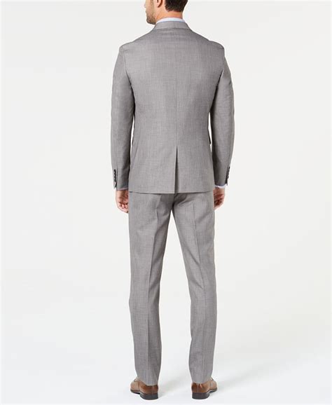 Dockers Mens Modern Fit Light Gray Sharkskin Suit Macys