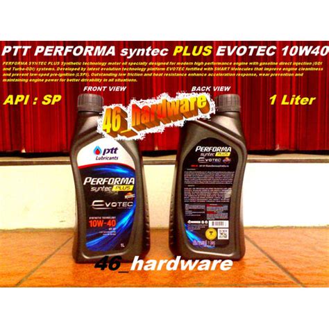 Jual Ptt Performa Syntec Plus Evotec W W Sp Oli Motor Matic