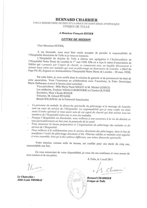 Exemple Lettre De Mission