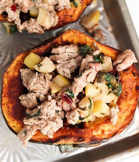 Turkey And Kale Stuffed Acorn Squash Heinen S Grocery Store