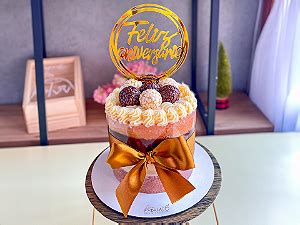 Bolo Pelado Naked Cake Amor Embalado Confeitaria E Presentes