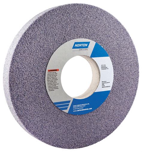 Norton Type 1 Aluminum Oxide Straight Grinding Wheel 10 In 3 In Arbor Hole Size 46 Grit