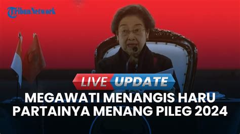 Live Update Megawati Menangis Di Rakernas V Pdip Terharu Partainya