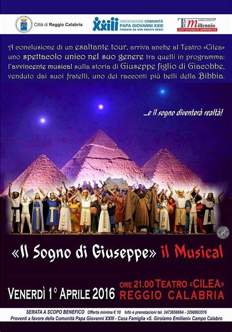 Reggio Al Teatro Cilea Debutterà Il Musical “il Sogno Di Giuseppe”