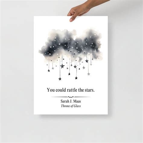 You Could Rattle The Stars Throne Of Glass Digital Download Art Tog Quote Minimalist Wall Art