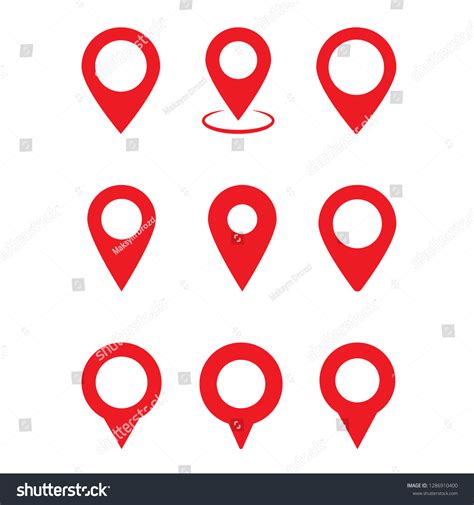 Red Maps Pin Location Map Icon เวกเตอร์สต็อก ปลอดค่าลิขสิทธิ์