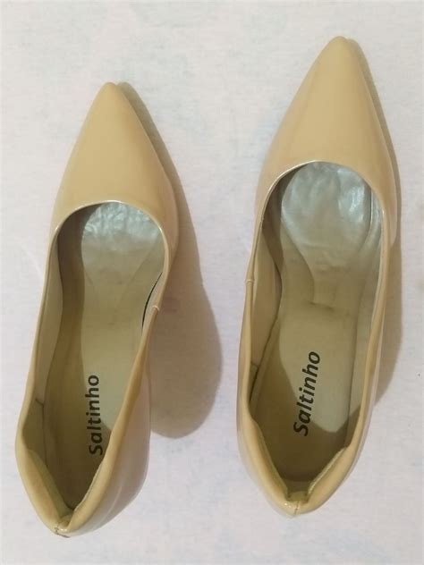 Scarpin Nude Sapato Feminino Saltinho Nunca Usado Enjoei