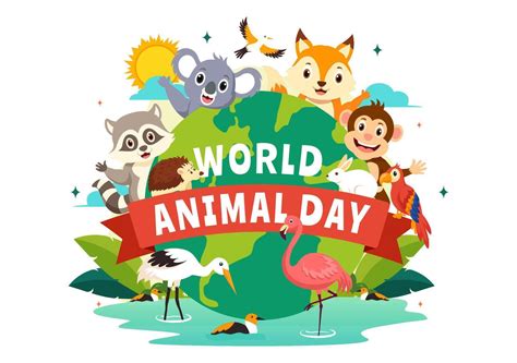 national animal day illustration  wildlife habitat preservation