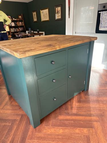 Kitchen Island With Rustic Worktop Acorn To Oak