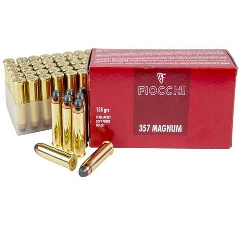 Munição Fiocchi 357 MAG SJSP 158gr Cx 50 World Comercio de Armas