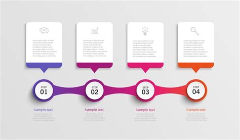 Premium Vector Infographics Number Options Template With 4 Steps