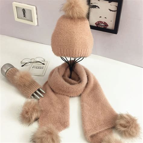 Aliexpress.com : Buy knitted Scarf and Hat Set Luxury Winter Warm ...