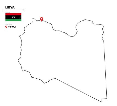Premium Vector | Libya political map with capital city tripoli national